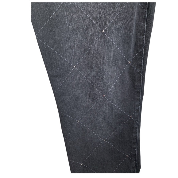 Chico's Women's Black Jeans Size 00R (2R US) Pull On Jegging Diamond - Picture 2 of 7